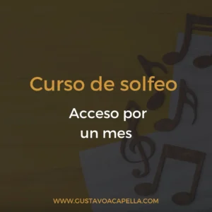 Curso de solfeo acceso por un mes.