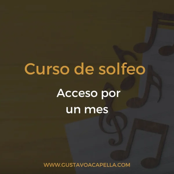 Curso de solfeo acceso por un mes.